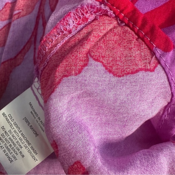 Abel The Label Anthropologie Charlotte Backless Pink Floral Maxi Dress XS tie - Picture 12 of 14